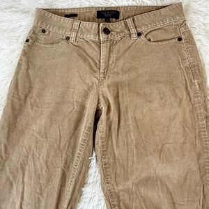 Talbots Corduroy Bootcut Pants Womens Size 2 Petite 2P Tan Khaki Fall Classic